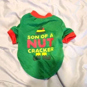 Christmas themed dog top, made for a dog under 20 lbs